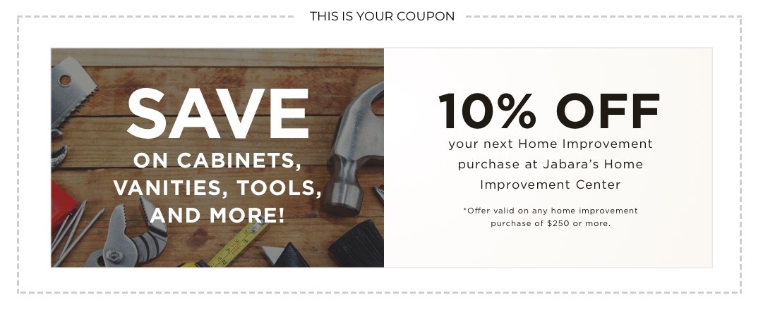 Home Improvement Coupon | Jabara's